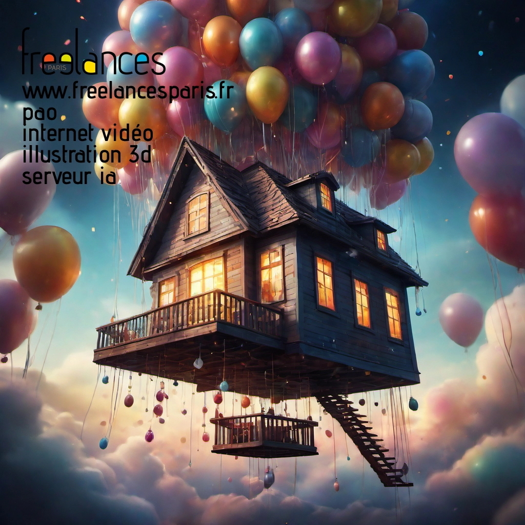 Pao mise en page internet vidéo illustration 3d serveur IA générative AI freelance paris studio de création magazines mq2ko230